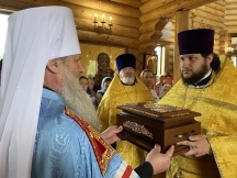 Передача ковчега с мощами Киево-Печерских отцов в строящийся храм Победы 14 июня 2026 г.